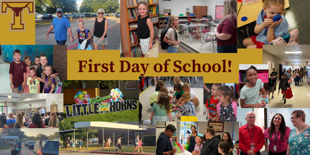 Montage of first day of school photos