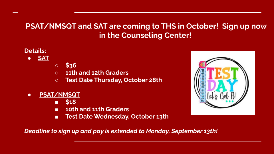 PSAT/NMSQT/SAT Testing