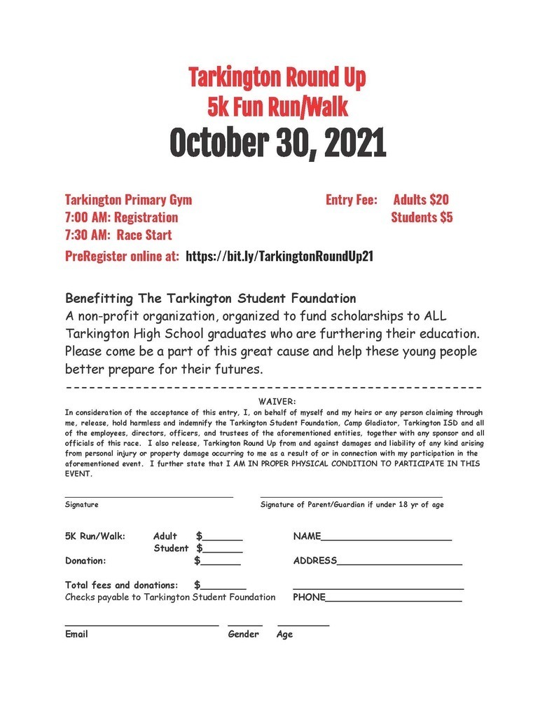 TSF 5K Fun Run/Walk flyer